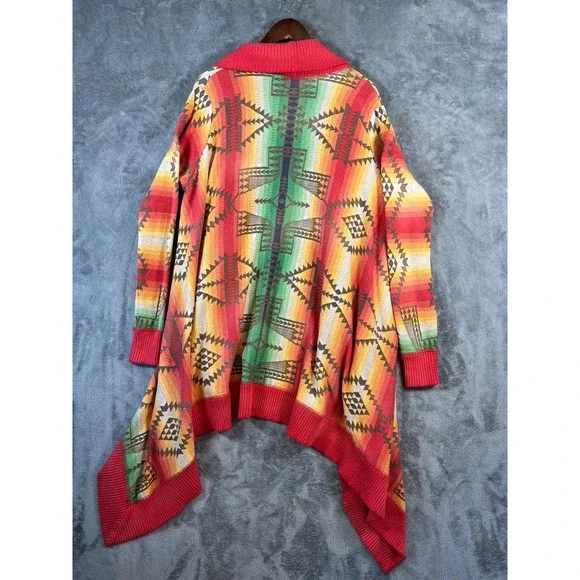 Vintage Polo Ralph Lauren Cardigan Sweater Womens XL Aztec Southwestern NWT* - Picture 3 of 10